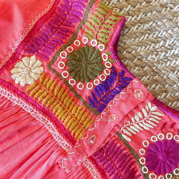 Mexican Embroidered Jalisco Blouse - Picture 3 of 5